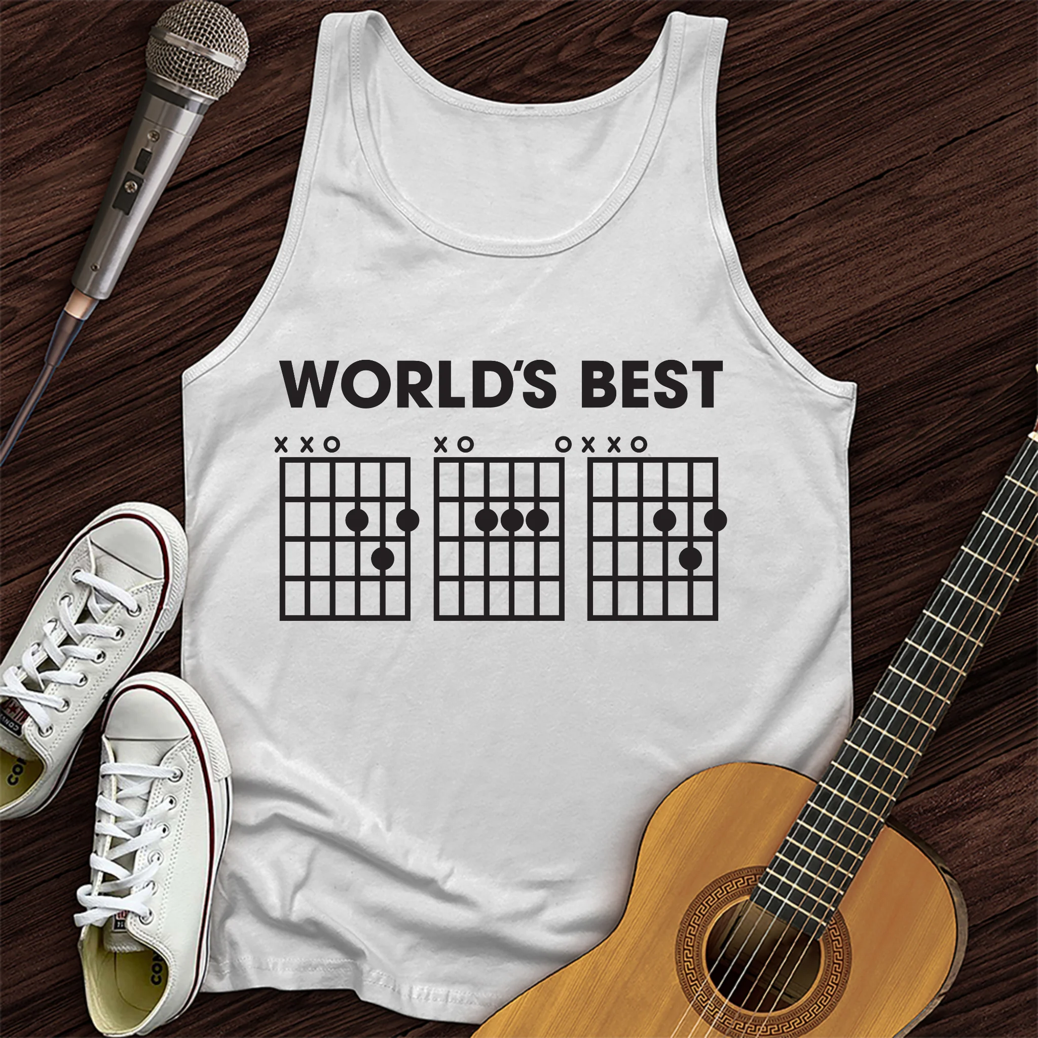 World's Best Dad Guitar Unisex Tank Top