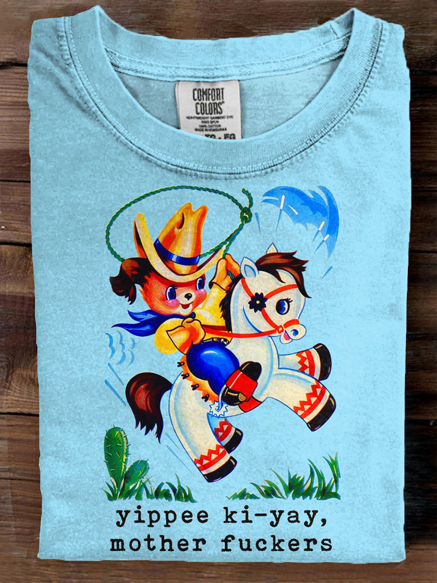 Yippee Ki-yay Mother f*cker Art Print Casual Short Sleeve T-shirt