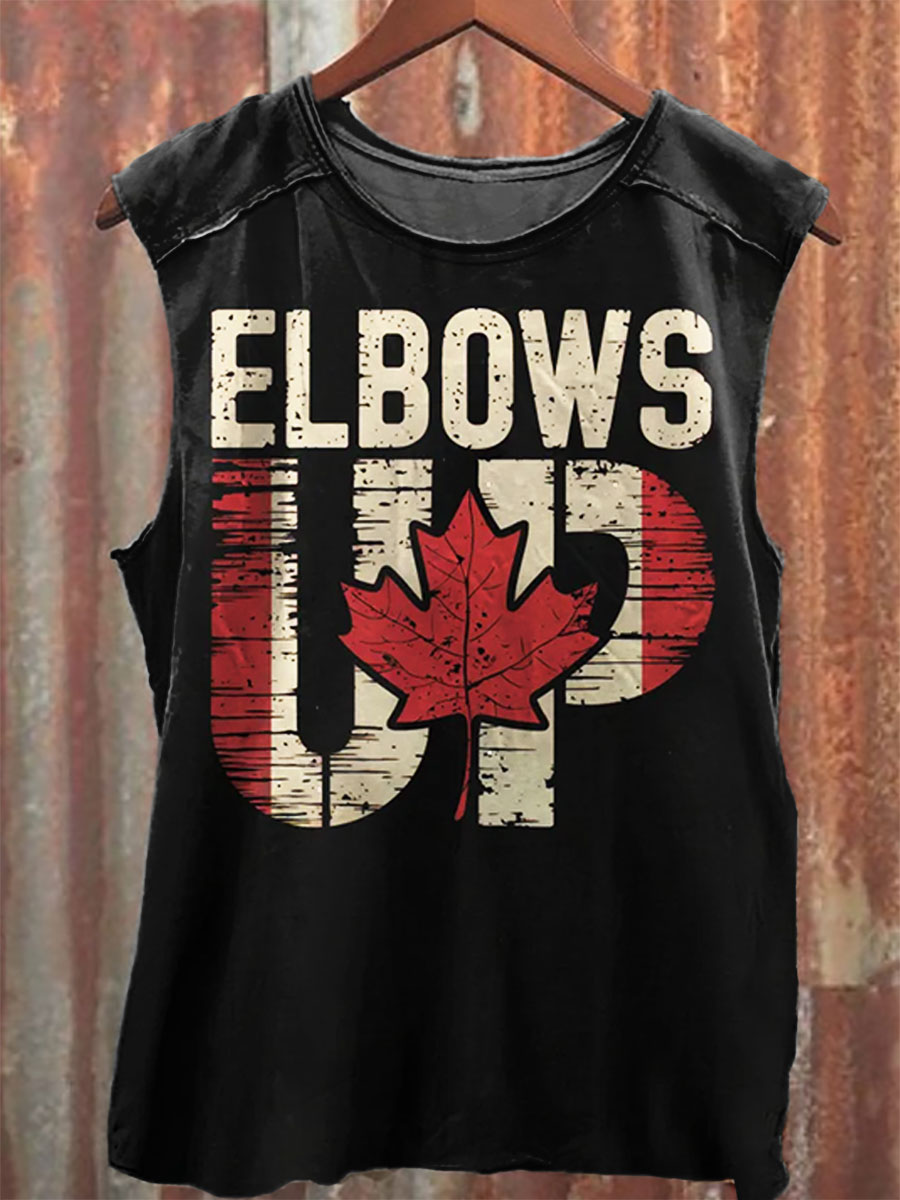 Canada Vintage Print 100% Cotton Casual Tank Top