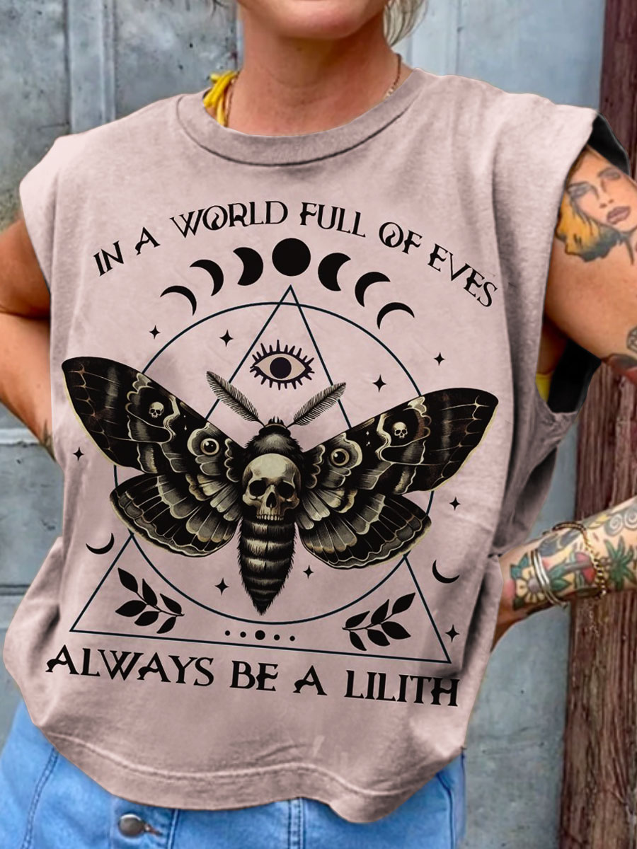 In A World Full of Eves Always Be Lilith Print Casual Tank Top
