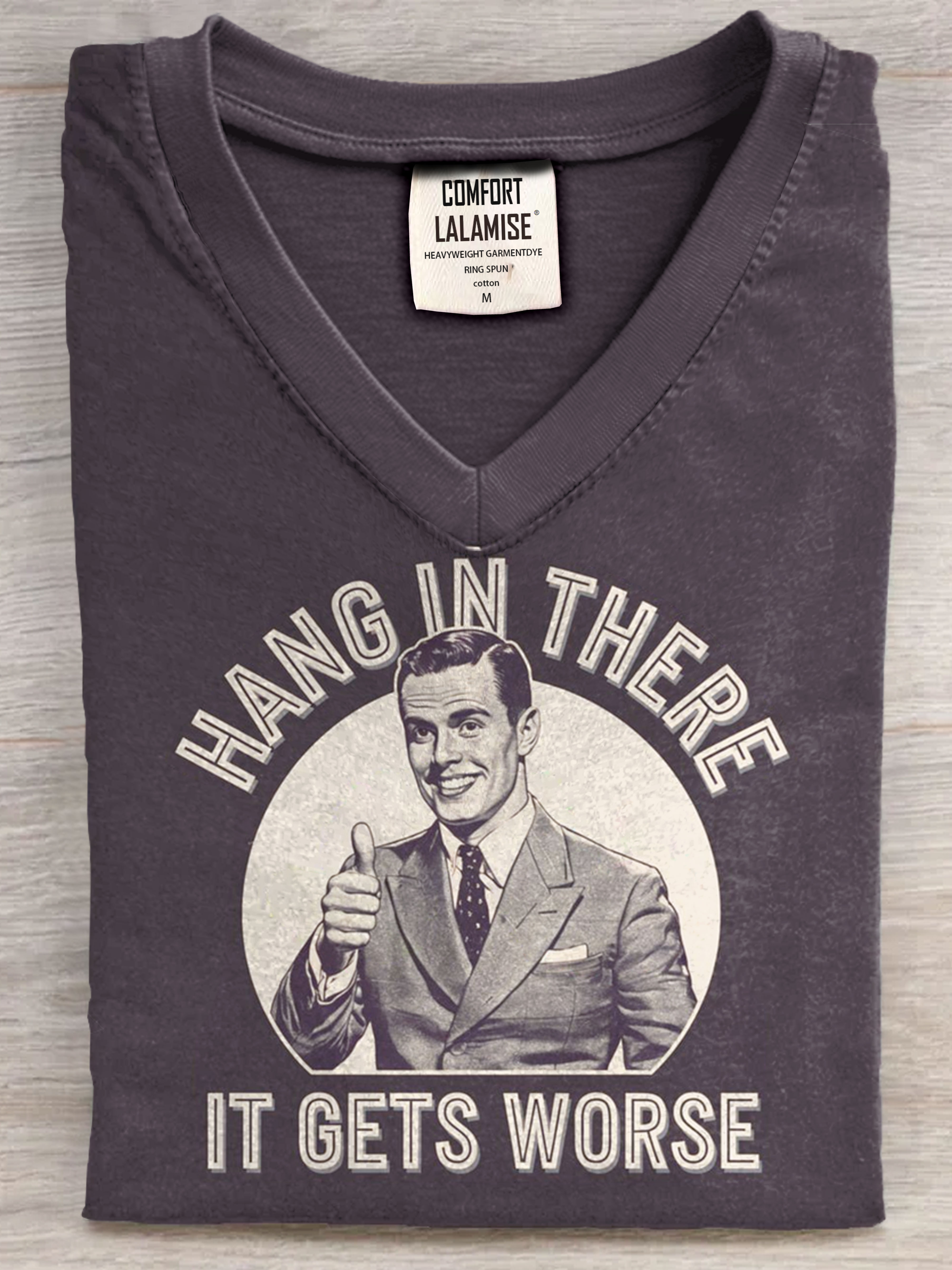 Hang in there Funny V-neck Casual T-Shirt