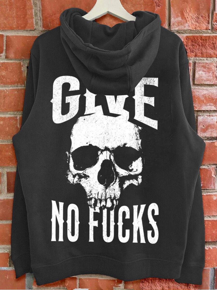 Give No Fuck Print Casual Sweatshirt