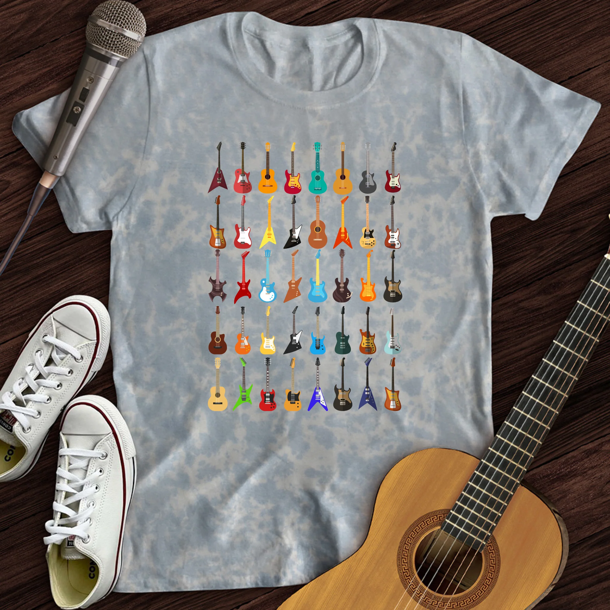 Guitar Collection Tie Dye T-Shirt
