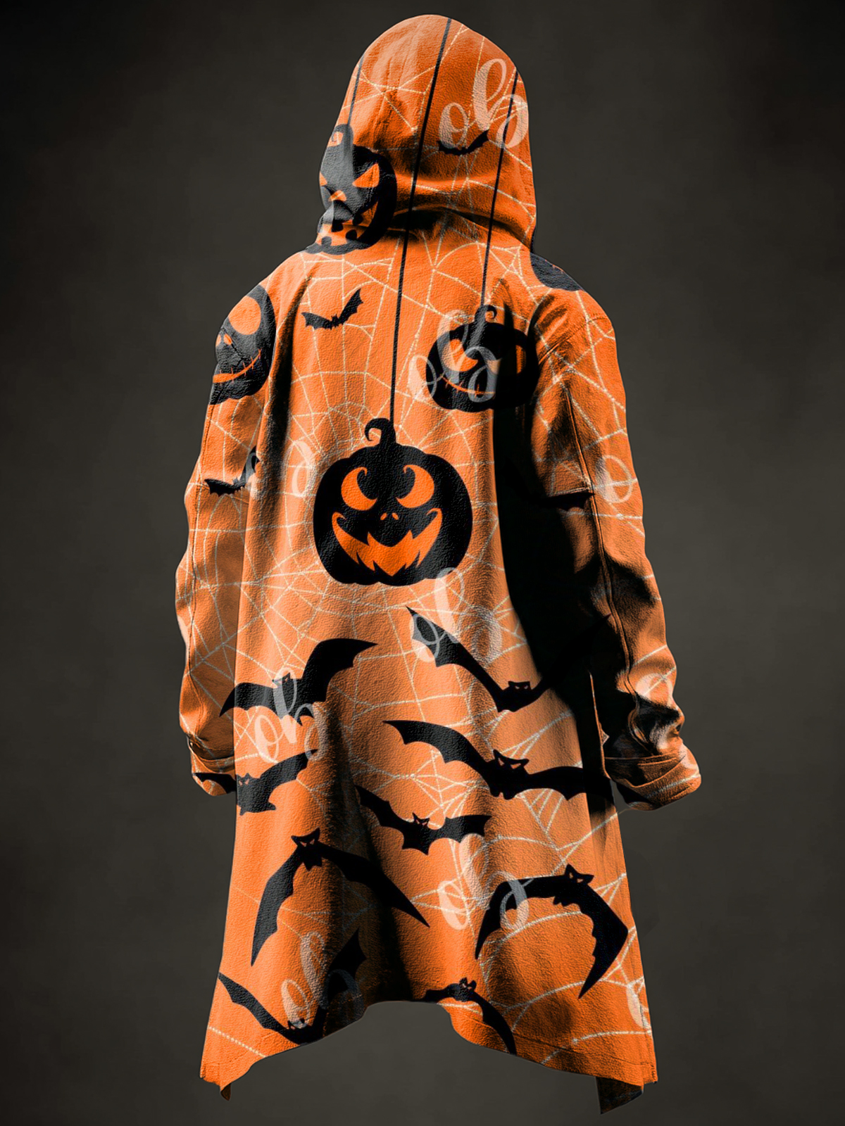 Vintage Abstract Halloween Art Prints Casual Hoodie Jacket