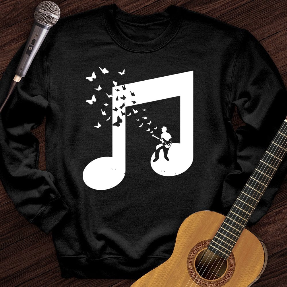 Musical Butterfly Guitar Crewneck
