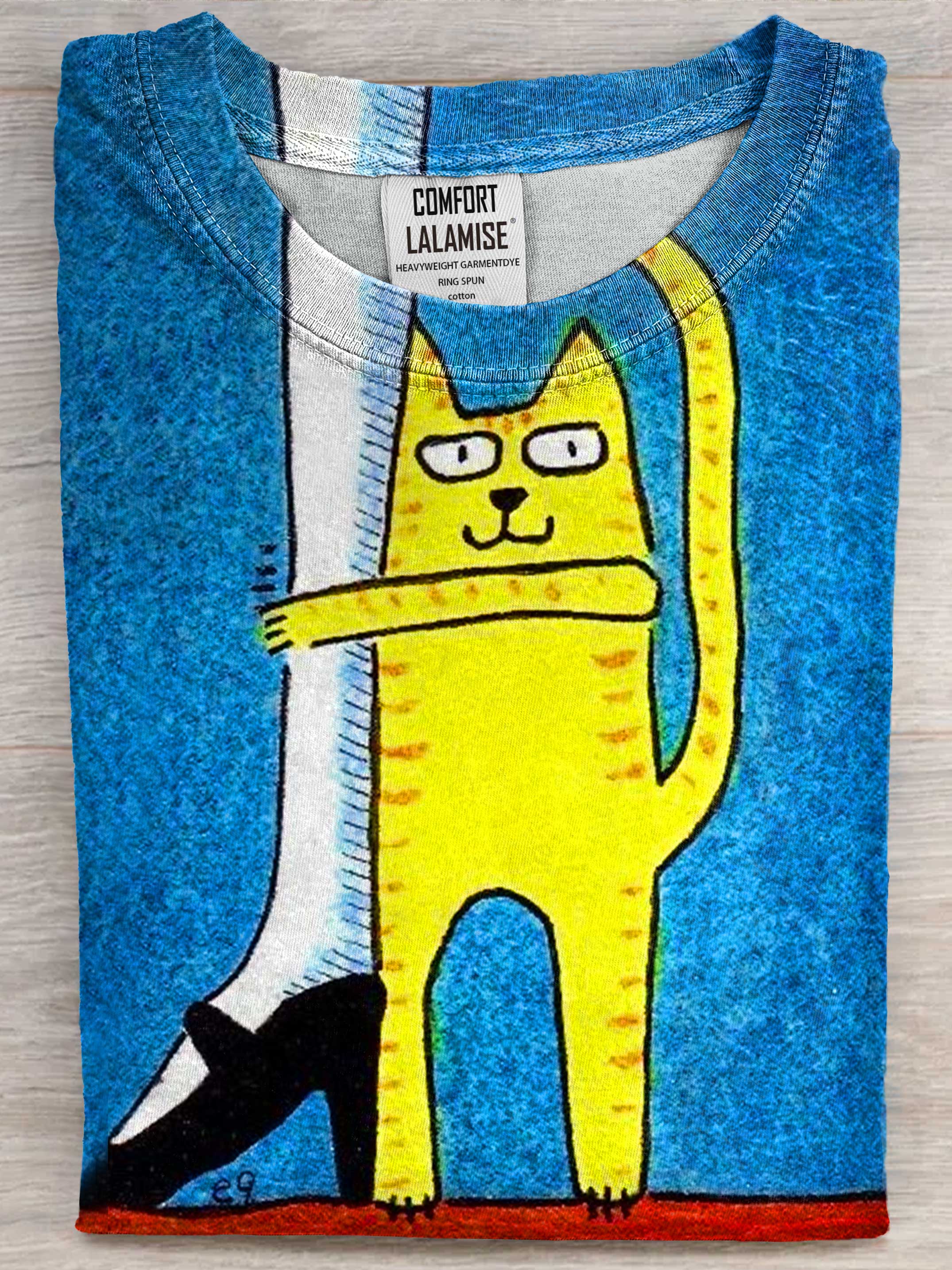 Funny CAT Art Print Casual Short Sleeve T-shirt