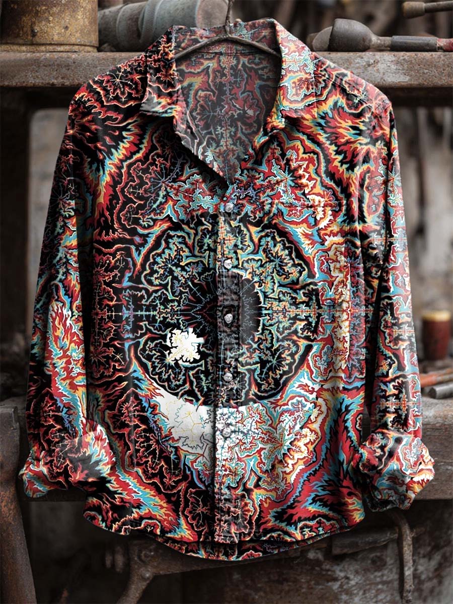 Twisted Eyes Art Print 100% Cotton Long Sleeve Shirt