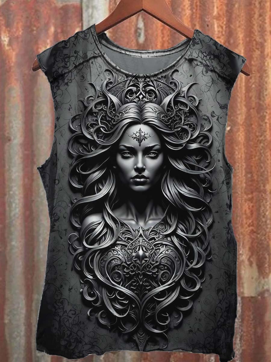 Abstract 3D Art Print Casual Tank Top