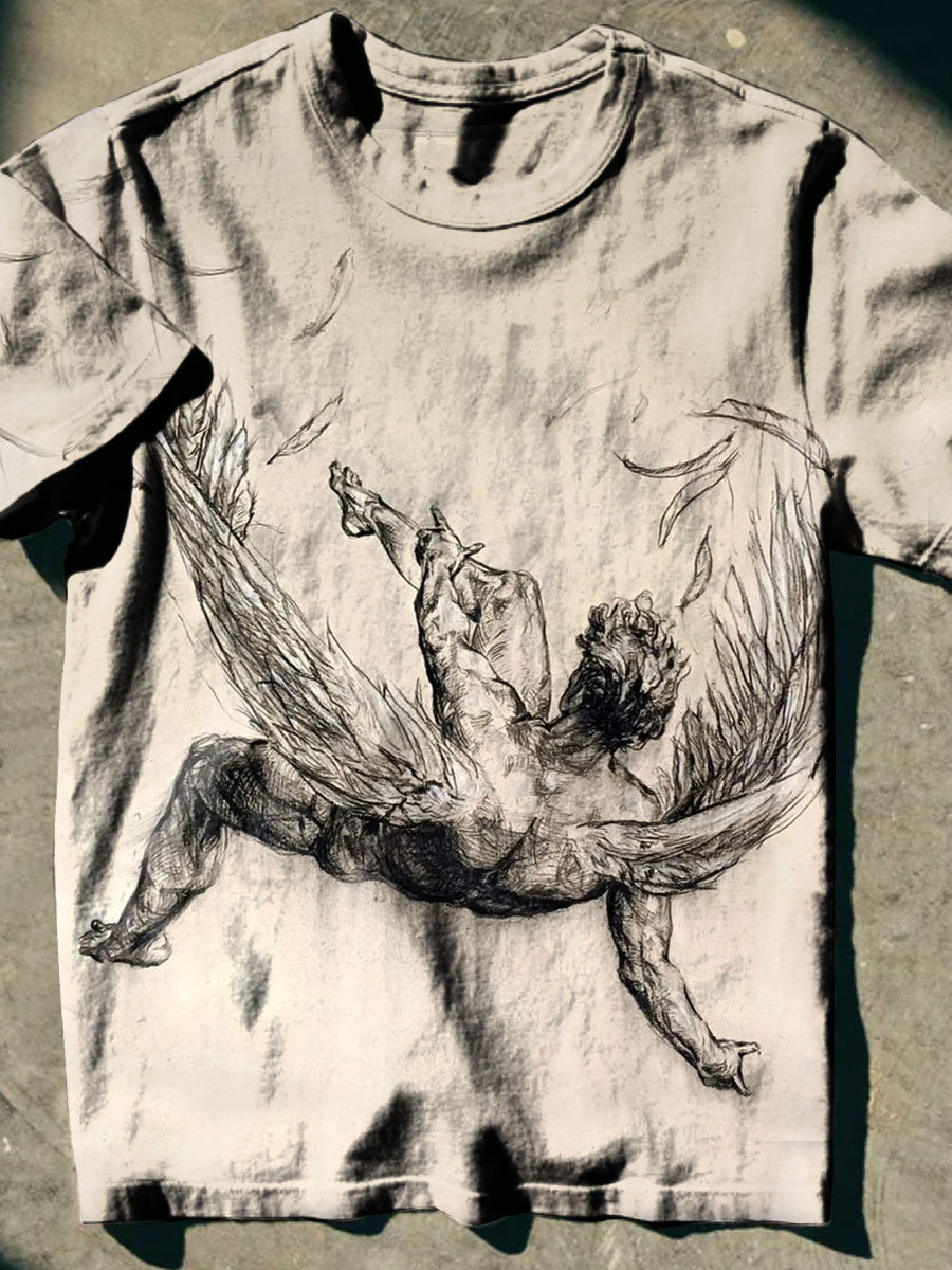 Dark Angel Print Casual T-shirt