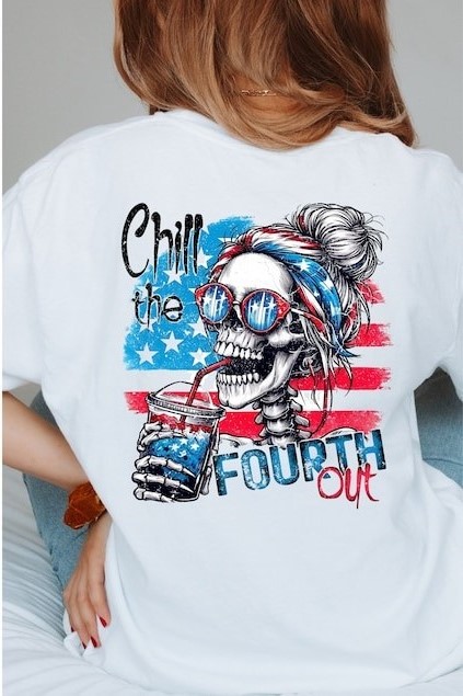 Independence Day Art Print Casaul Short Sleeve T-shirt