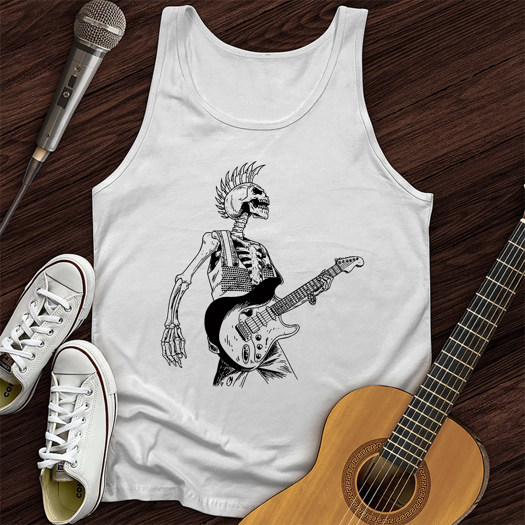 Skeleton Rocker Tank Top