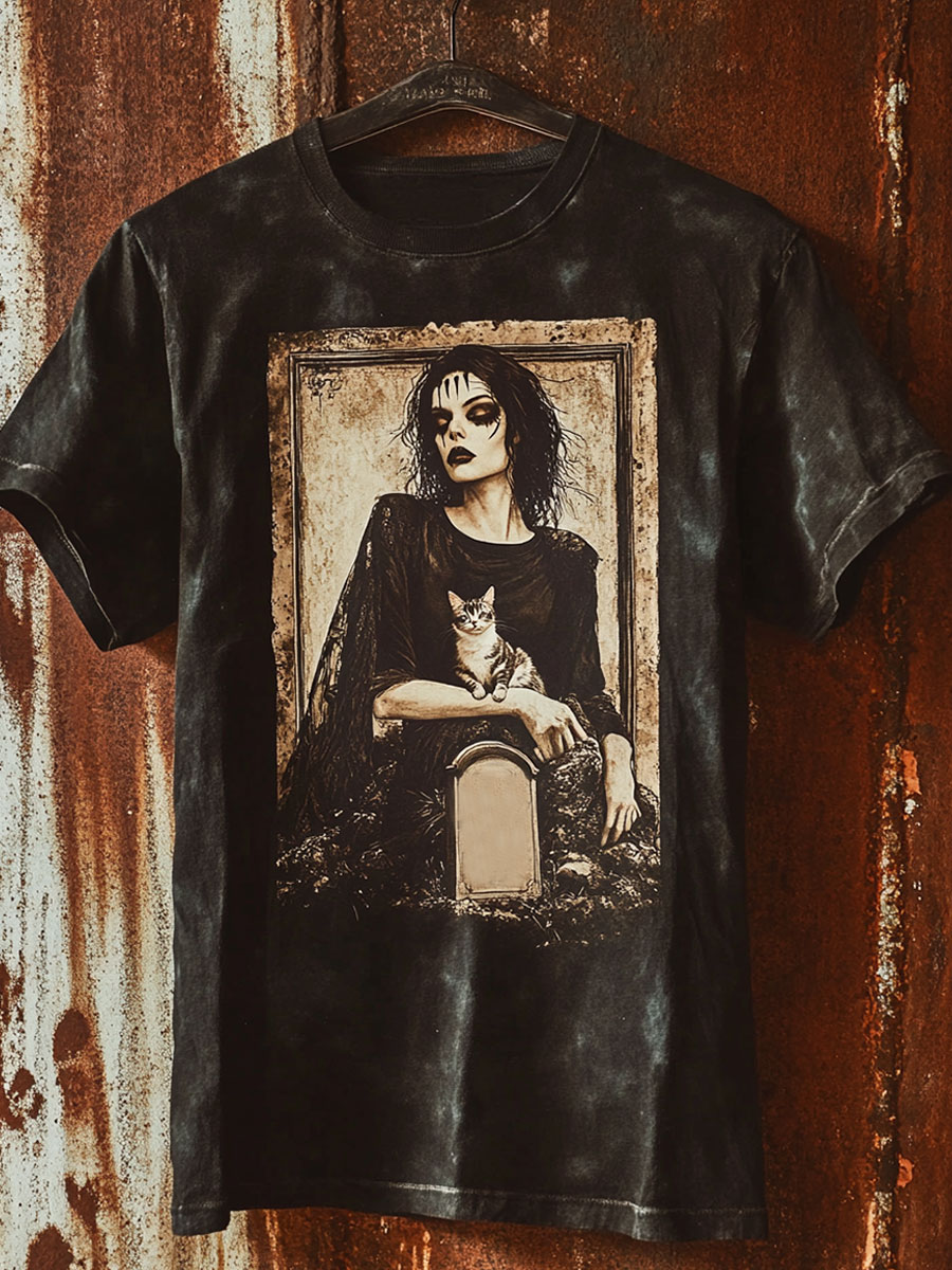 Dark Art Print Casual Top