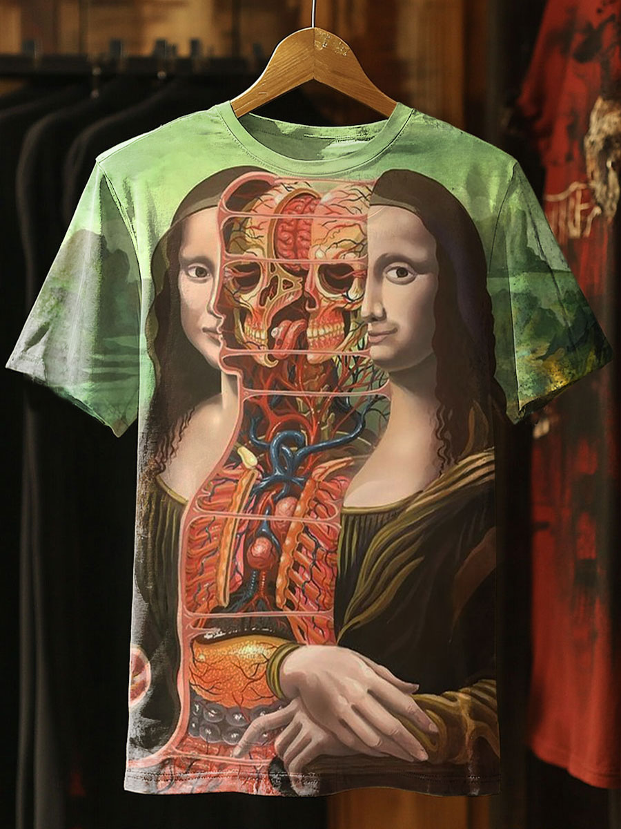 Funny Dark Art Print Casual Top