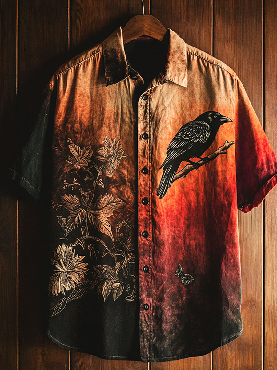 Dark Crow Art Print Casual Shirt