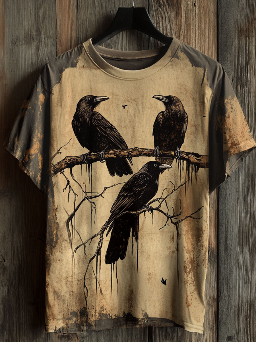 Dark Crow  Art Print Casual T-shirt