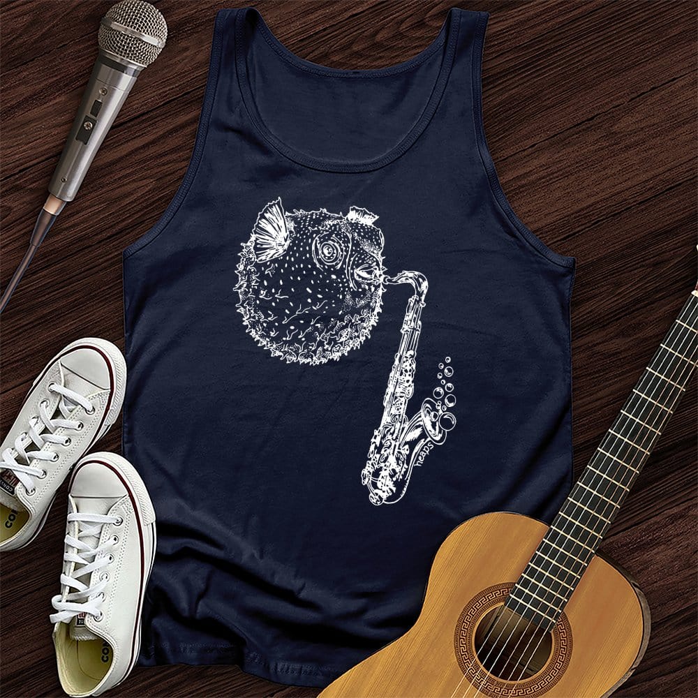 Puffer Fish Saxophone Tank Top