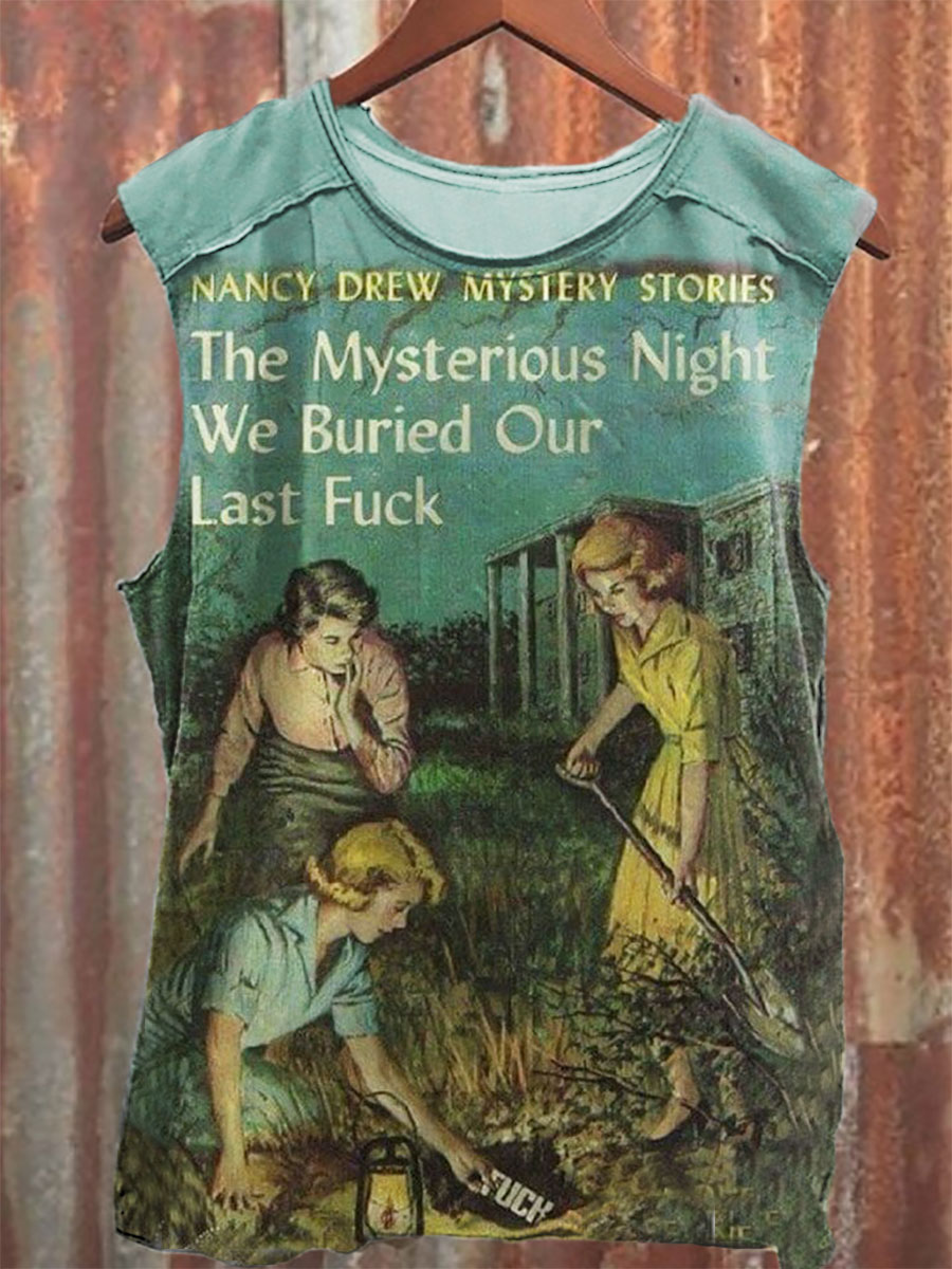 Funny Art Print 100% Cotton Casual Tank Top