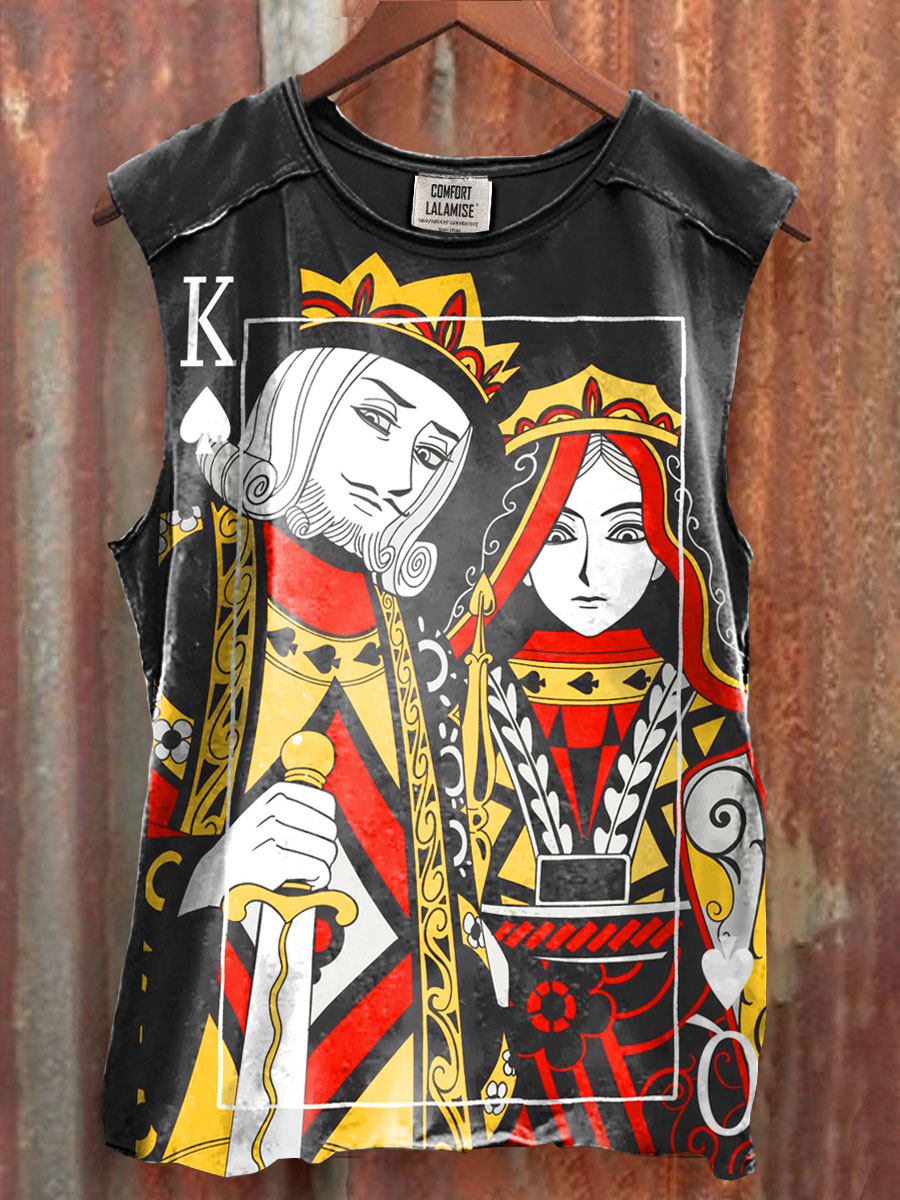 Art Print 100% Cotton Casual Tank Top