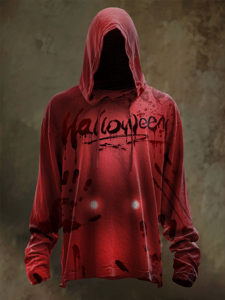 Halloween Art Print Casual Long Sleeve Hoodie Shirt