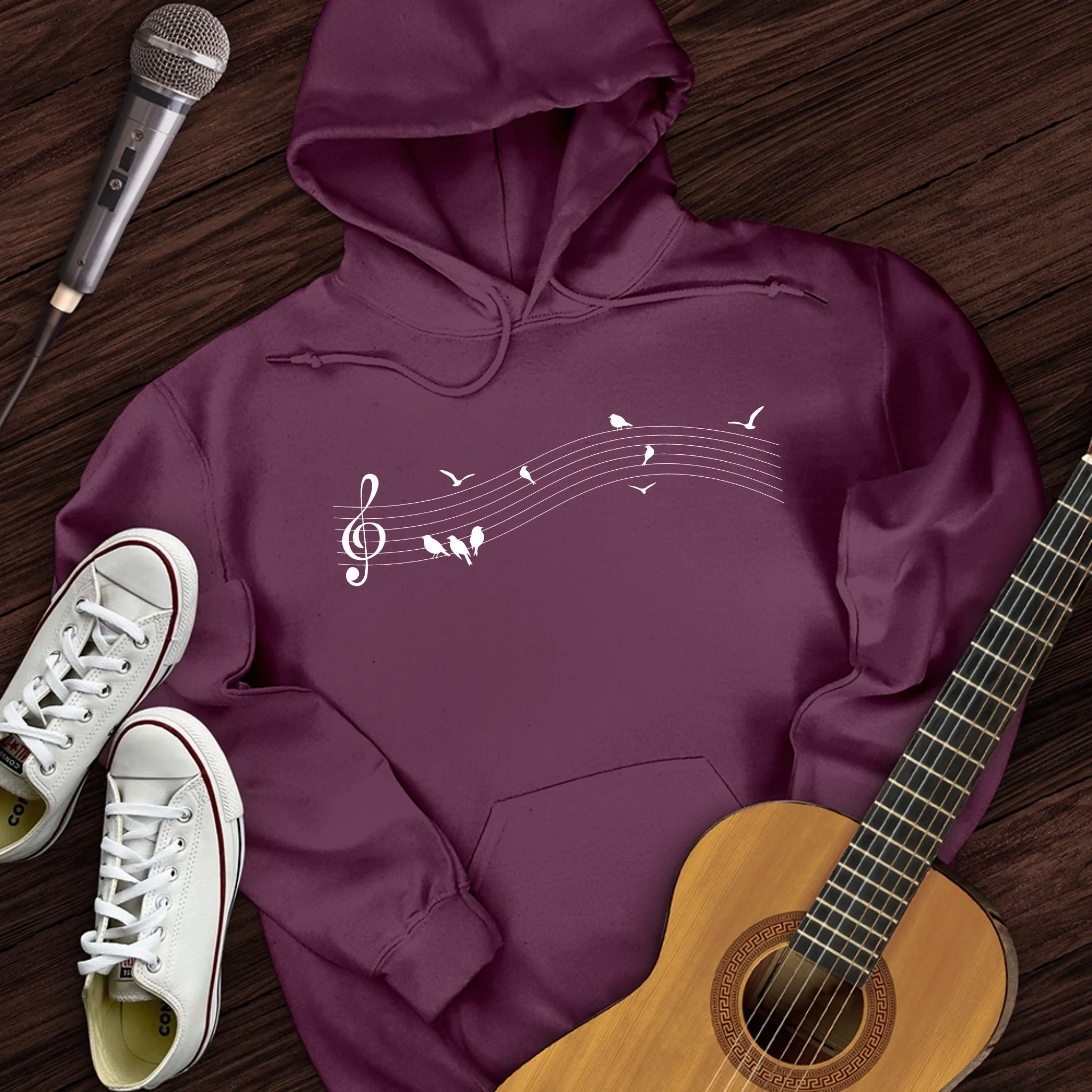 Music On A Wire Hoodie