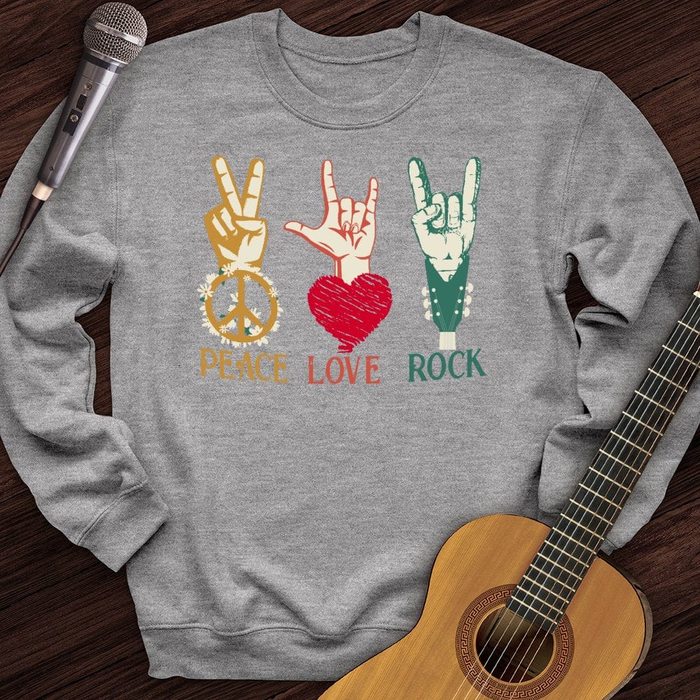 Peace, Love, Rock Crewneck