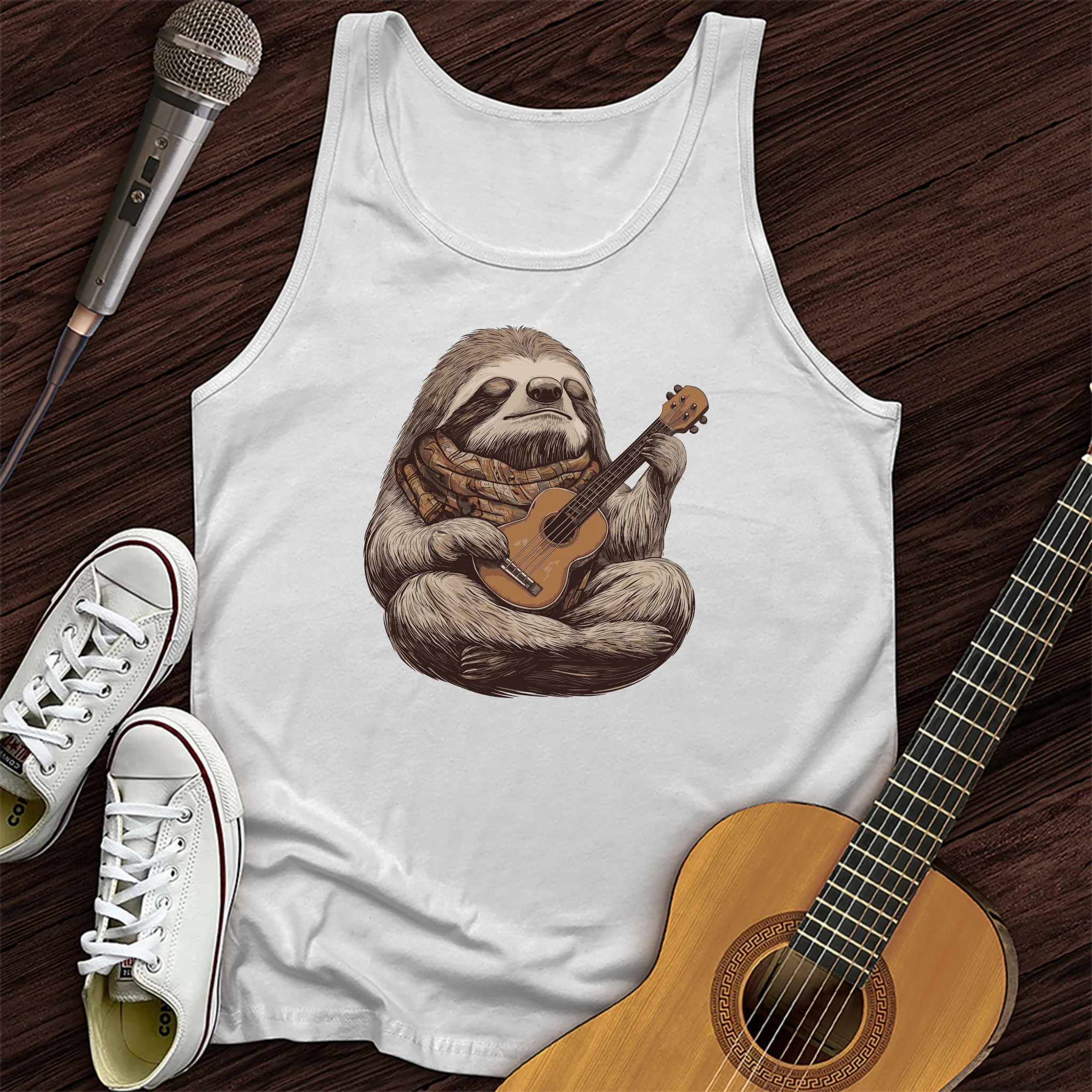 Sloth Ukulele Unisex Tank Top