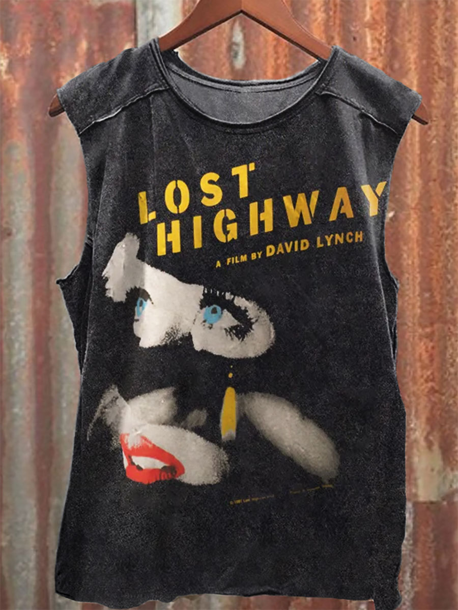 Vintage Print 100% Cotton Casual Tank Top