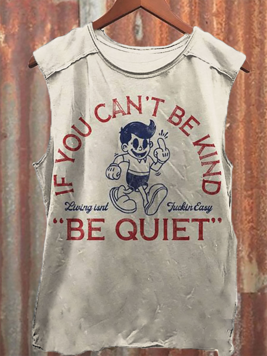 Funny Print 100% Cotton Casual Tank Top