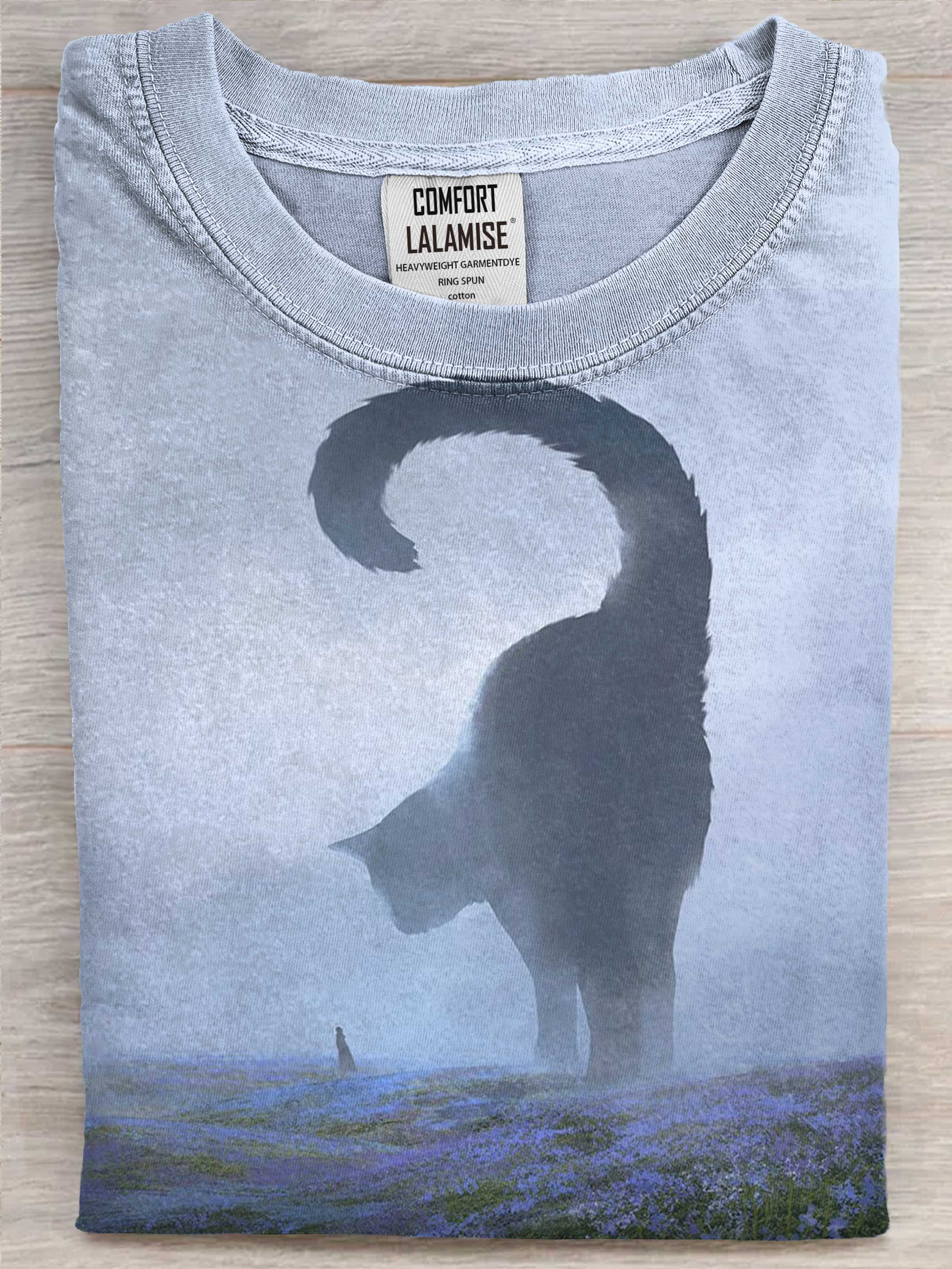 Cat Art Casaul Cotton Short Sleeve T-shirt