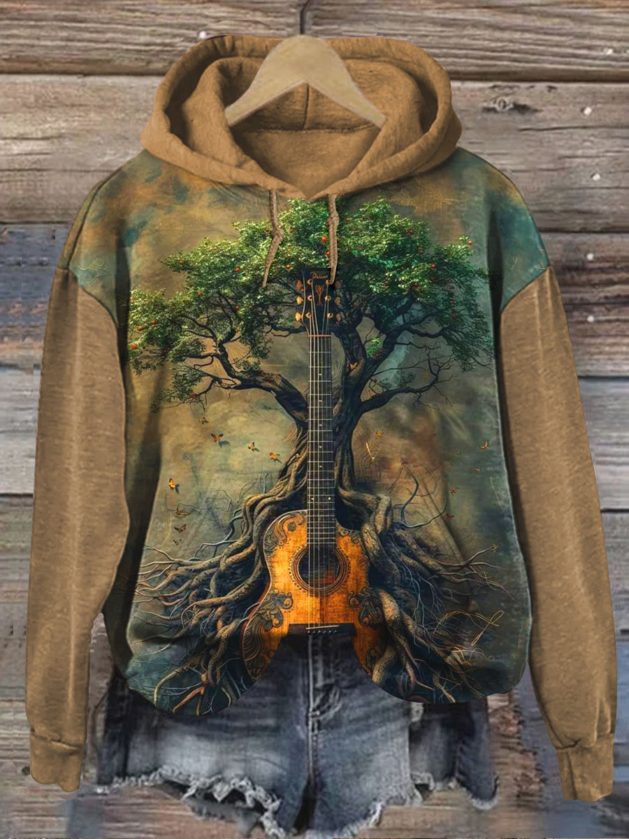 Vintage Roots of strings Art Print Casual  Sweatshirt