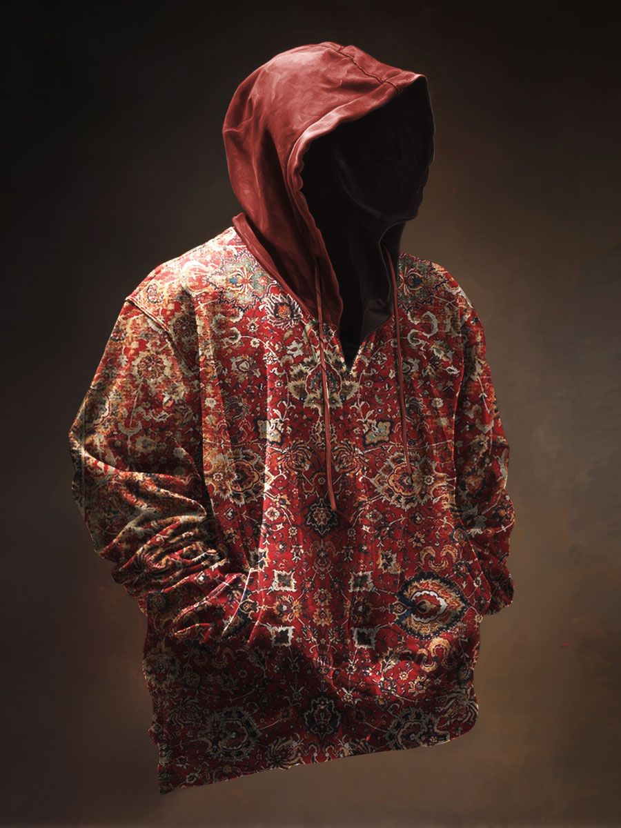 Vintage Flowers Art Print Casual Hoodie Sweatshirt