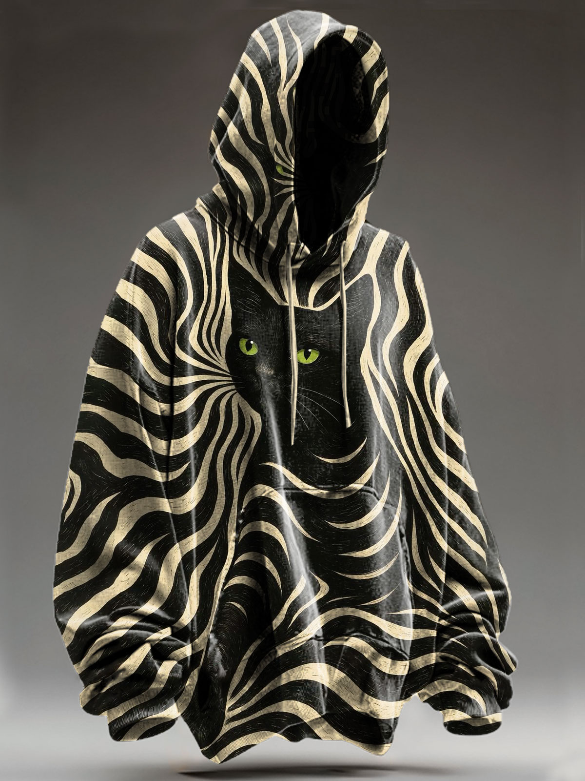 Cat Art Print Casual Sweatshirt