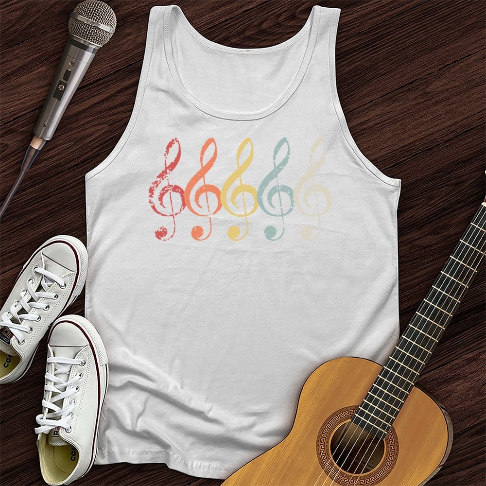 Vintage Treble Clef Tank Top