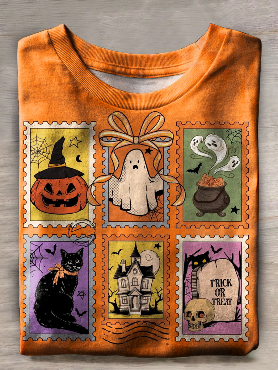 Halloween Art Print Casual T-shirt