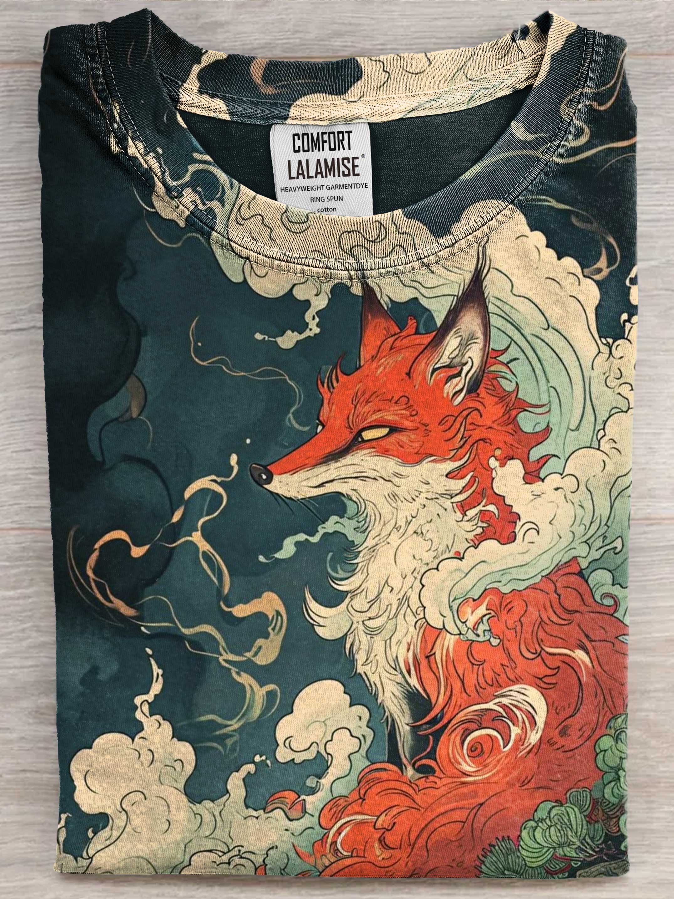 Fox Fancy Art Print Casual Short Sleeve T-shirt