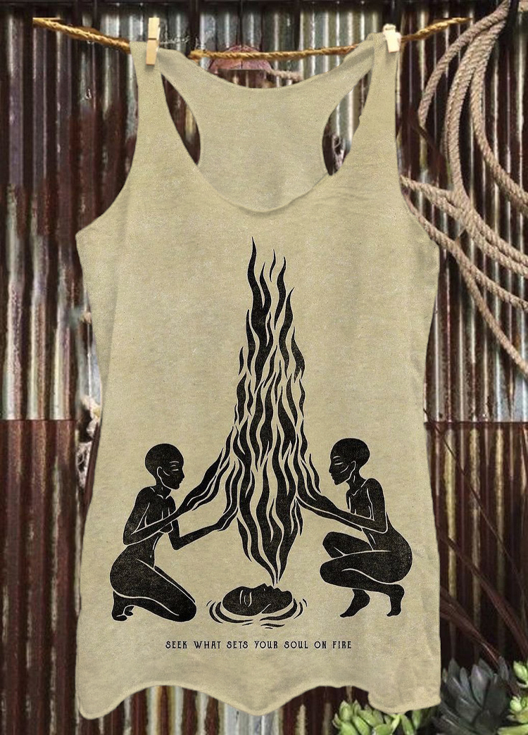 Women's Print Casual Sleeveless Vest