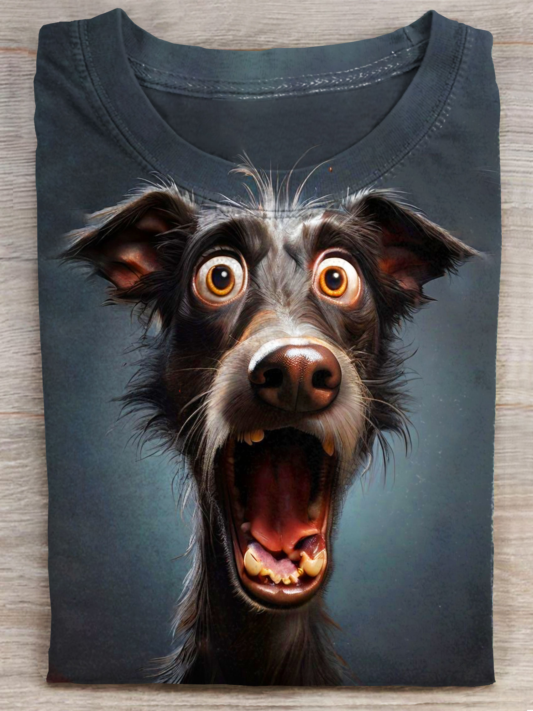 OMG Funny Dog Art Print Casaul T-shirt
