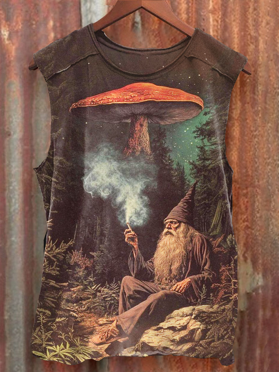 Dark Fantacy Art Print 100% Cotton Casual Tank Top