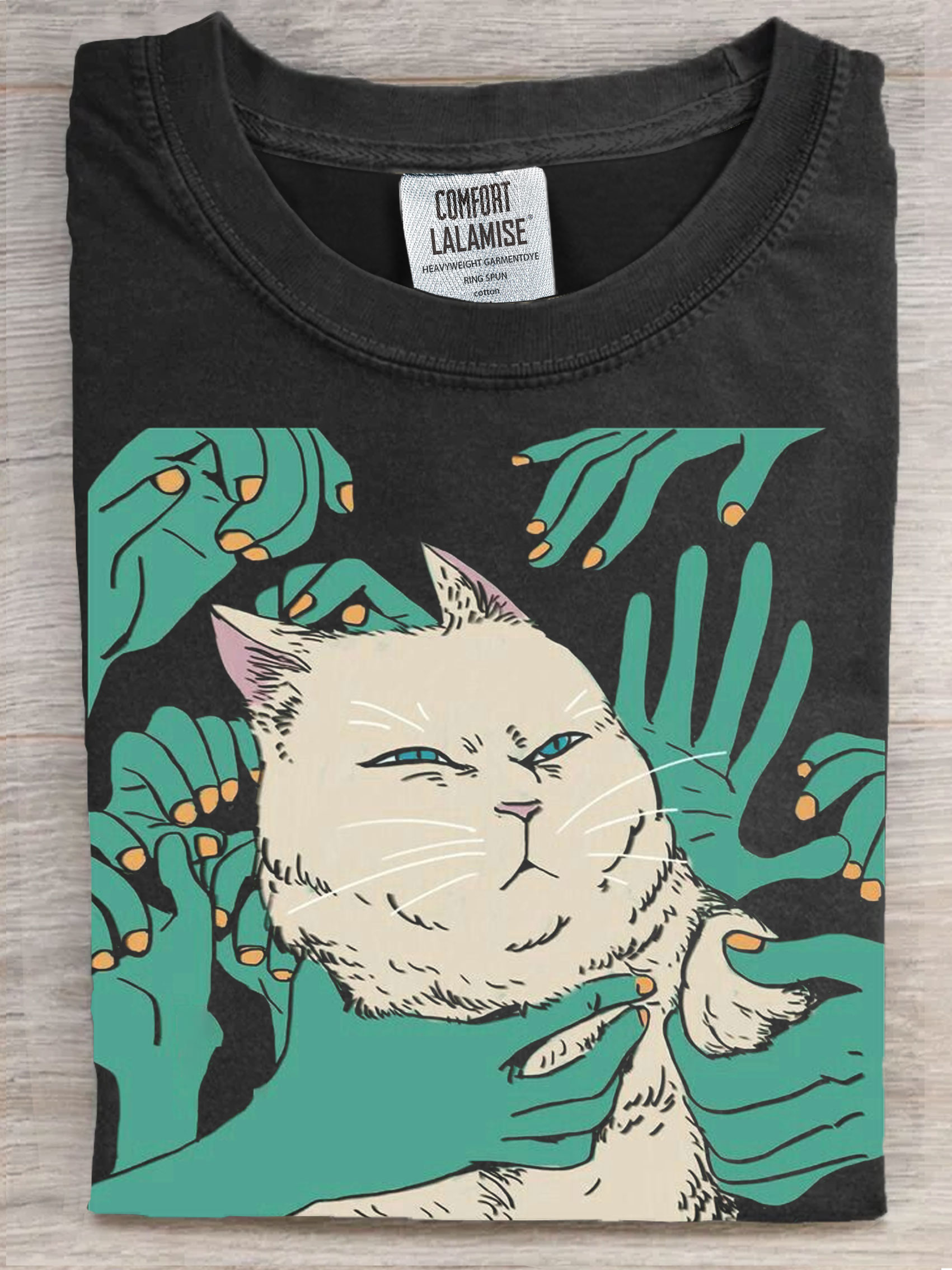 Funny Cat Art Print Casaul Short Sleeve T-shirt