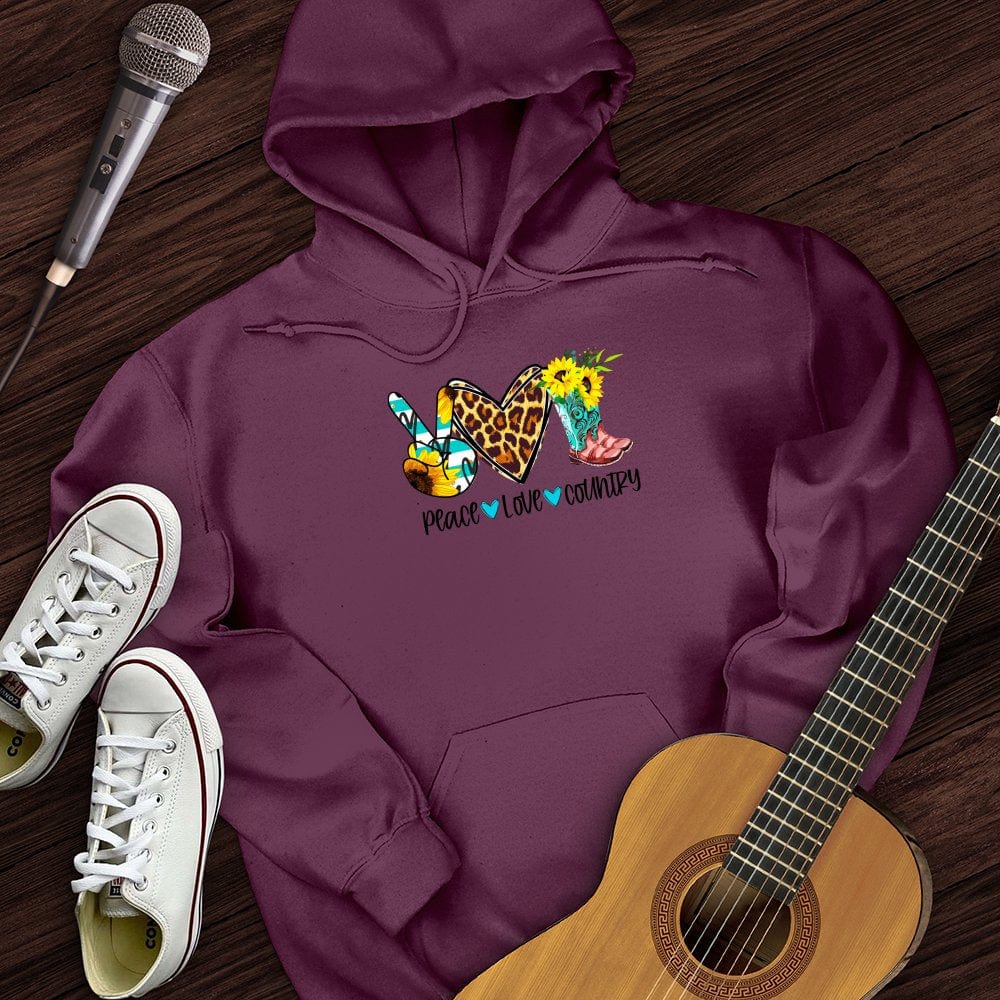 Peace, Love, Country Hoodie