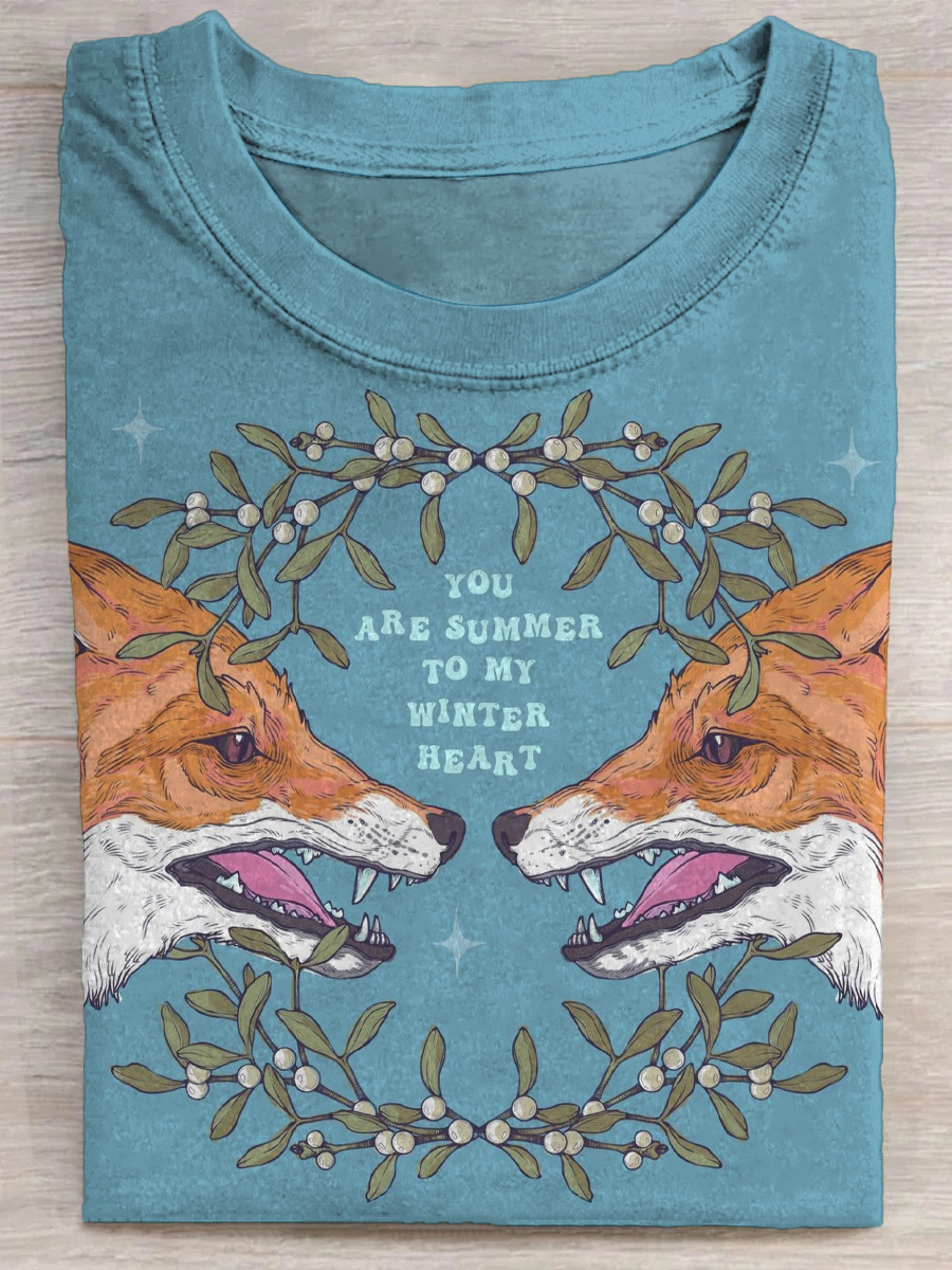 Women's Print Casual Short Sleeve T-shirt