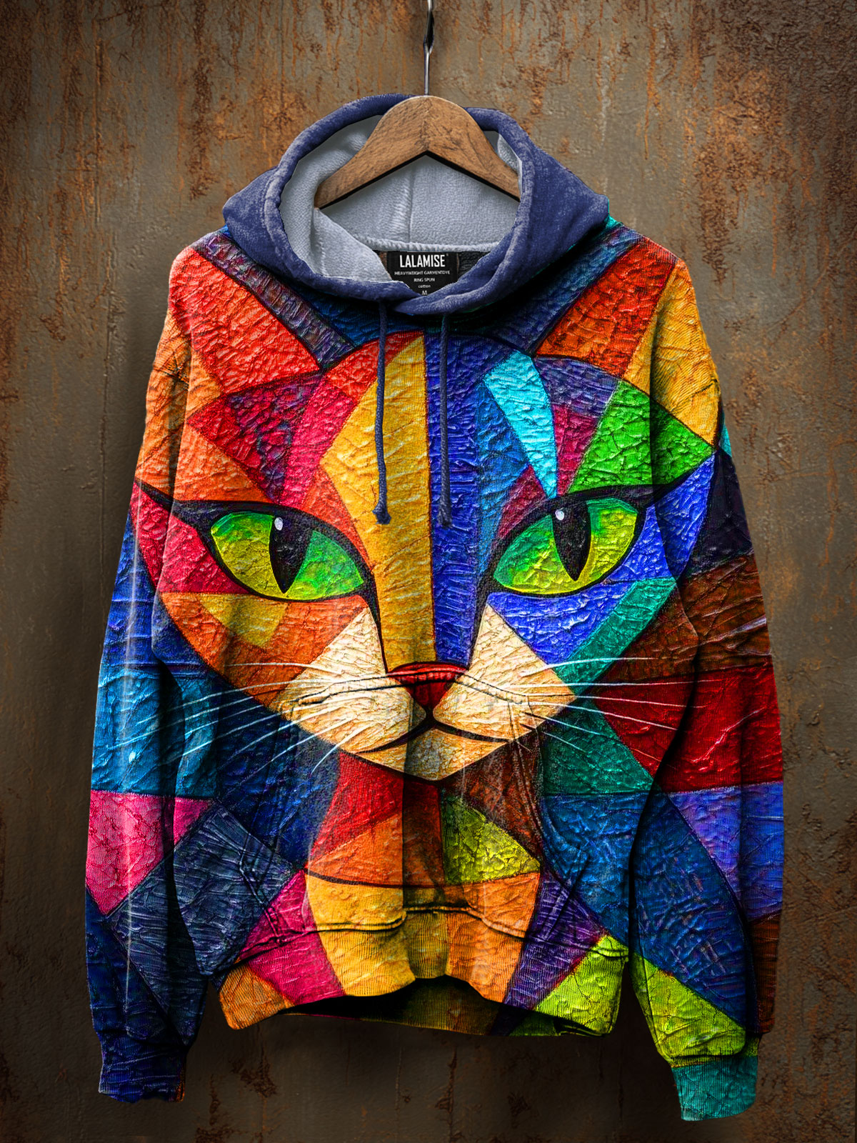 Abstrct Cat Face Art Print Casual Sweatshirt