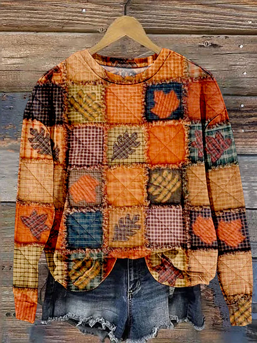 Thanksgiving Pumpkin Maple Leaf Casual Sweatshirt