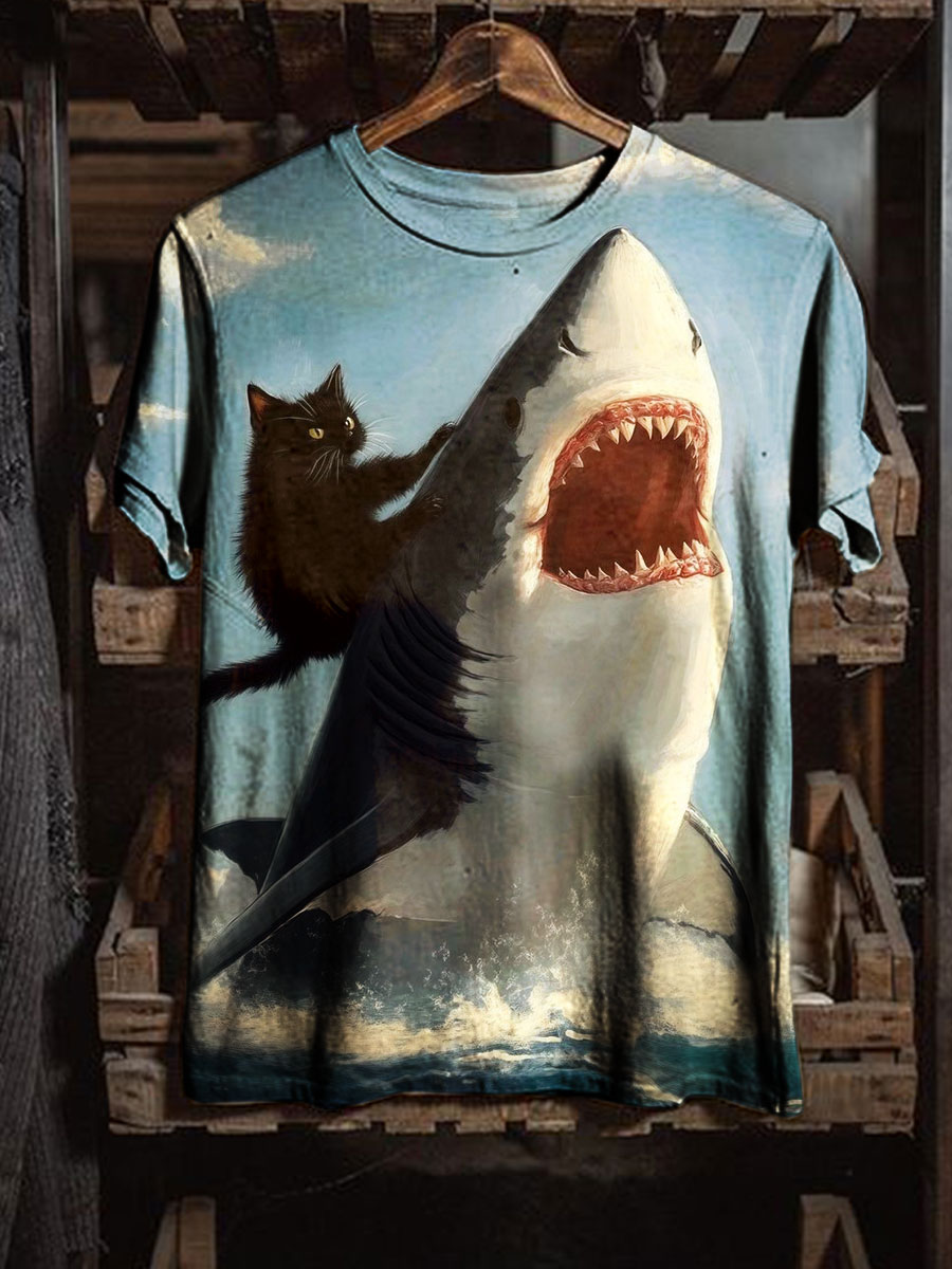 Funny Cat Prints Casual T-shirt