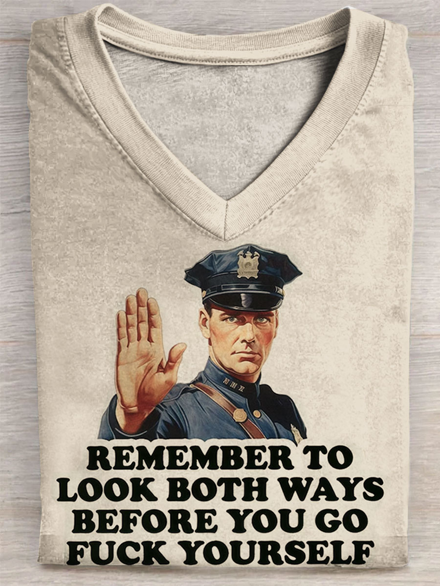 Go Fuck Yourself Funny Print Casual Top