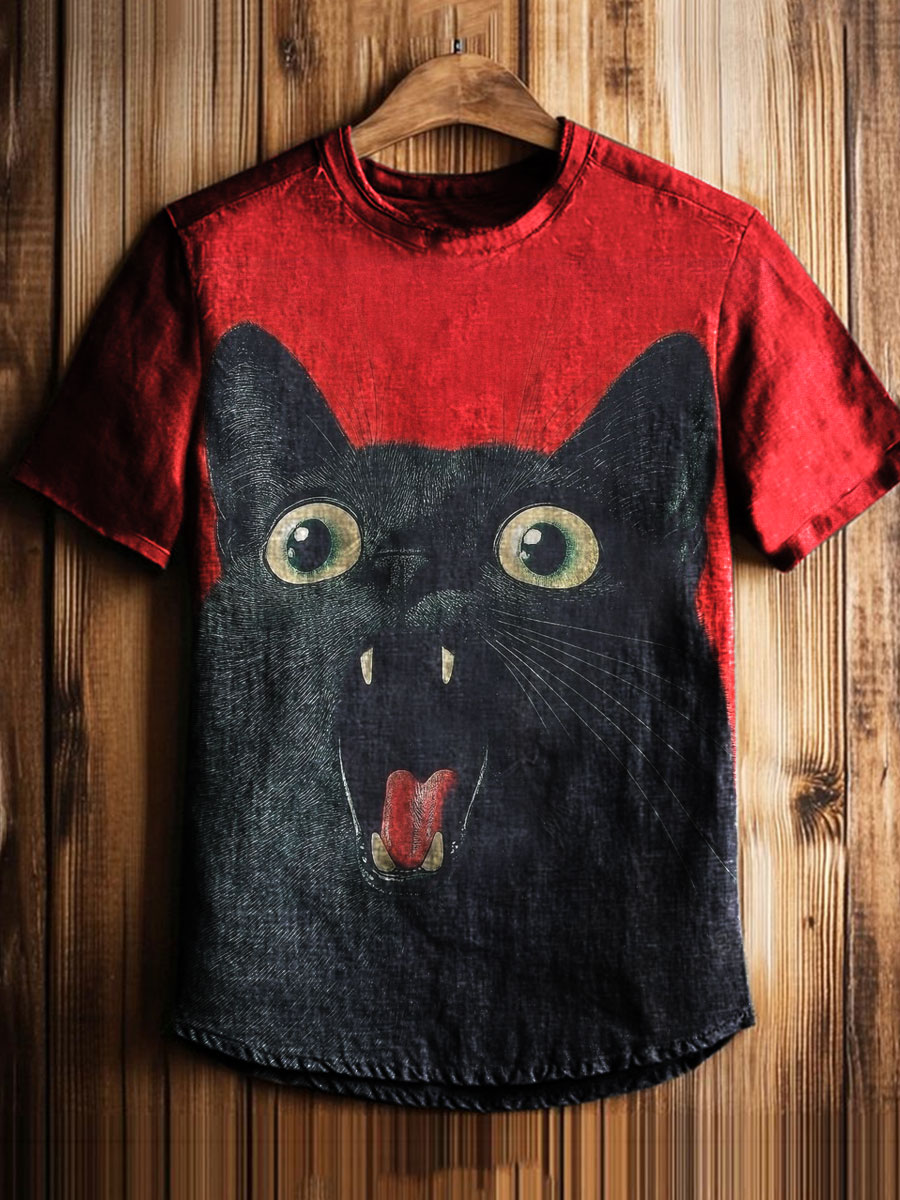 Cat Art Prints Casual T-shirt