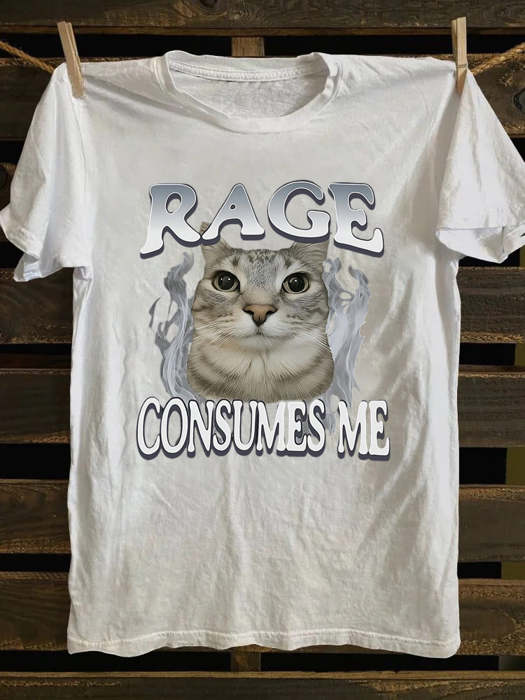 Rage Consumes Me Cat T-Shirt
