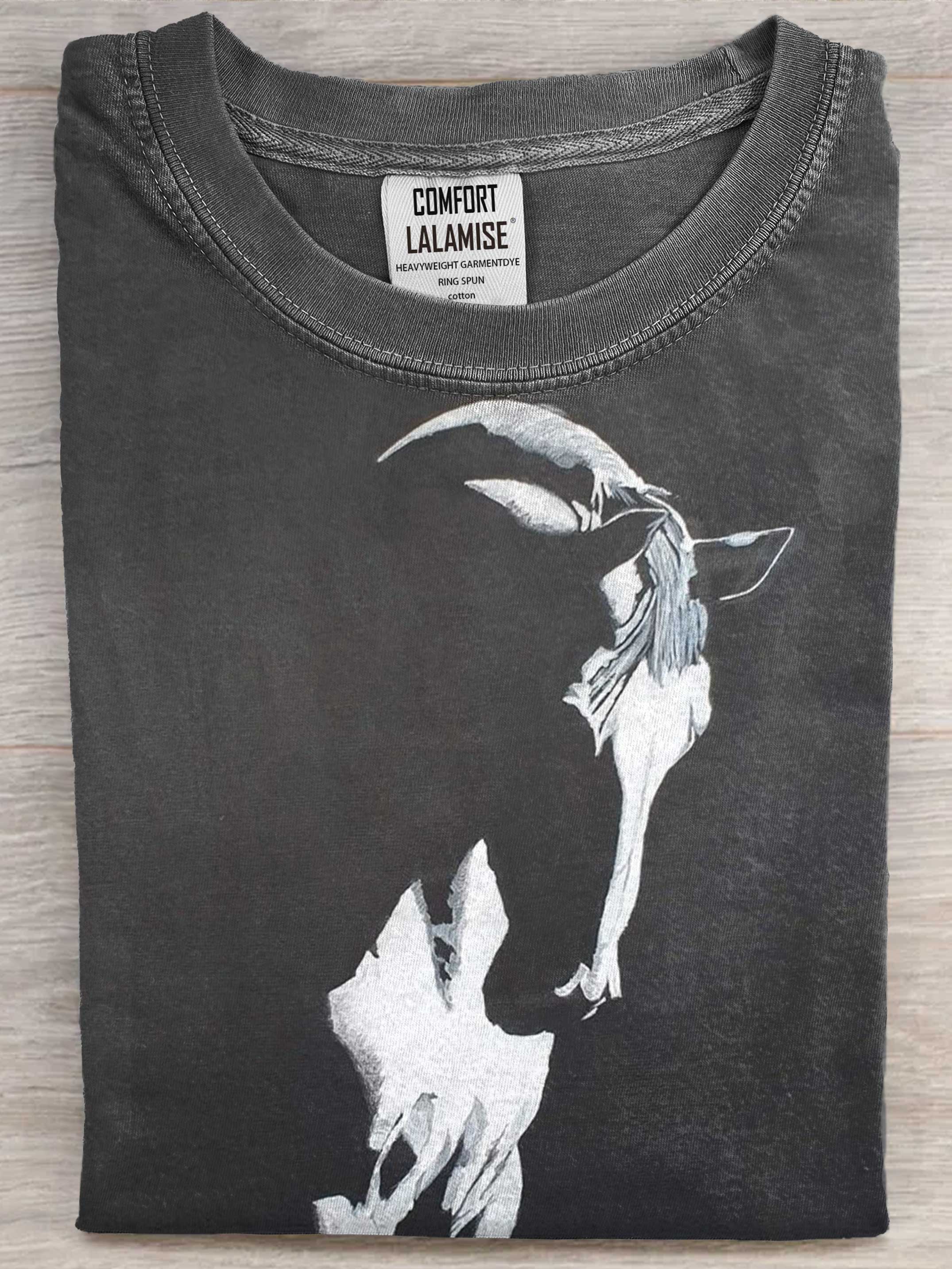 Horse Art Print Casaul Short Sleeve T-shirt