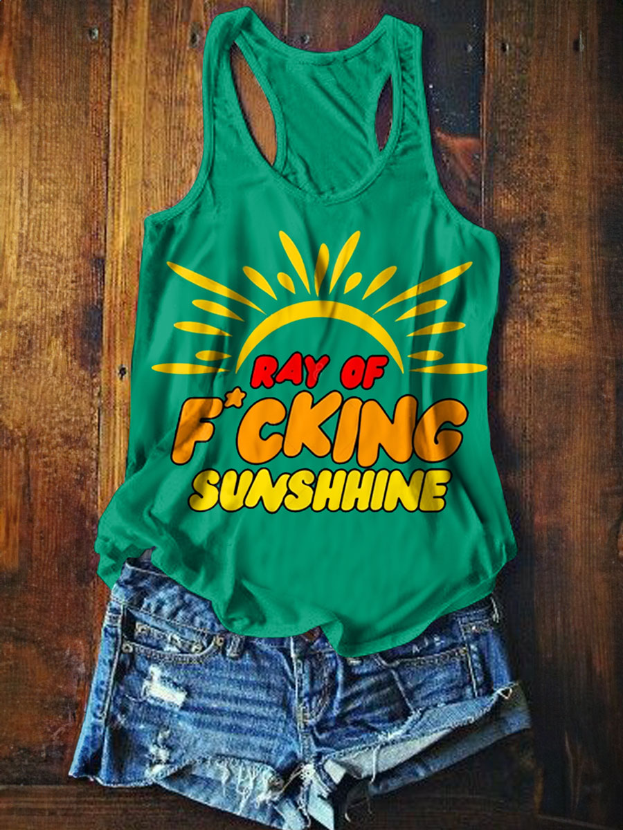 Ray of Fucking Sunshine Print Tank Top