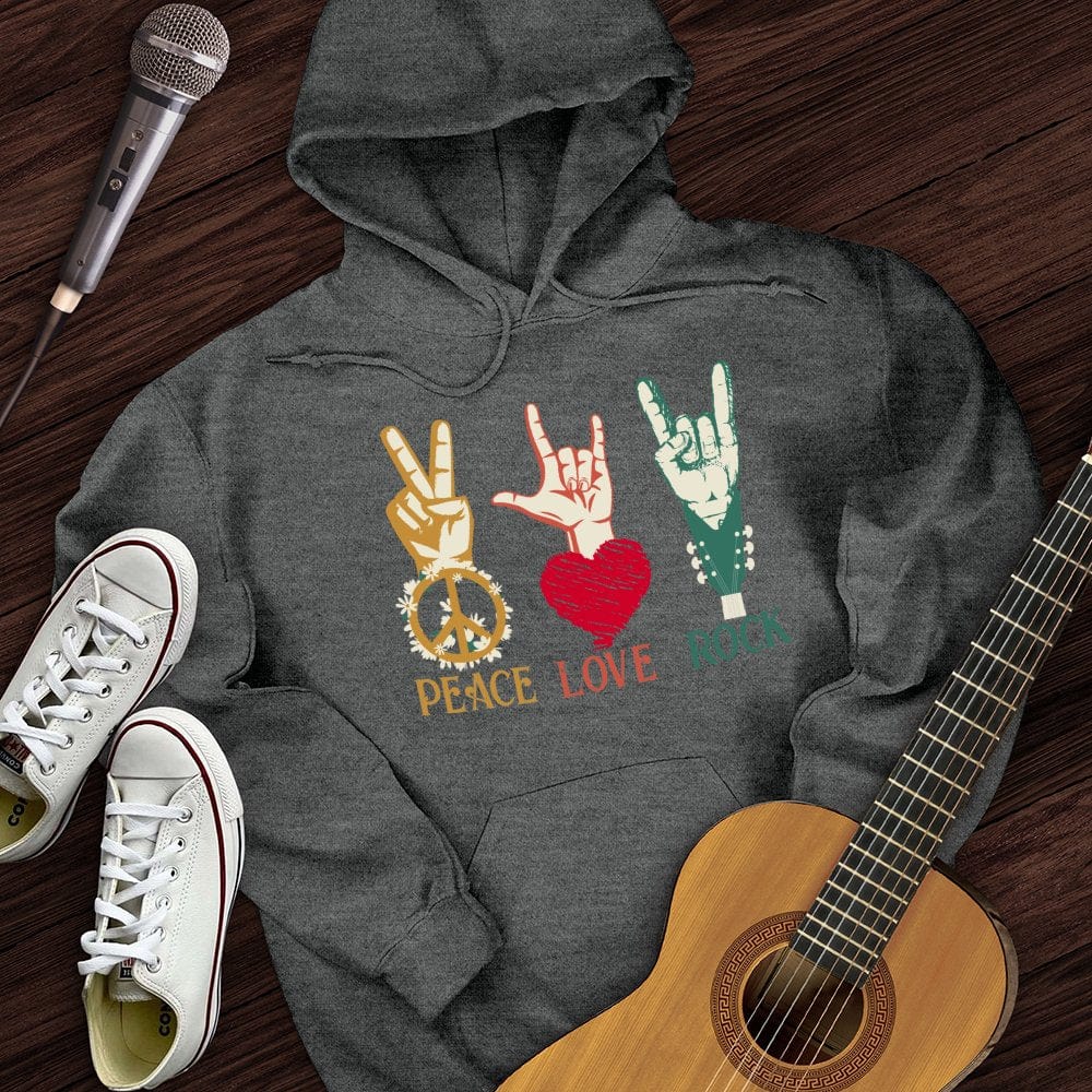 Peace, Love, Rock Hoodie